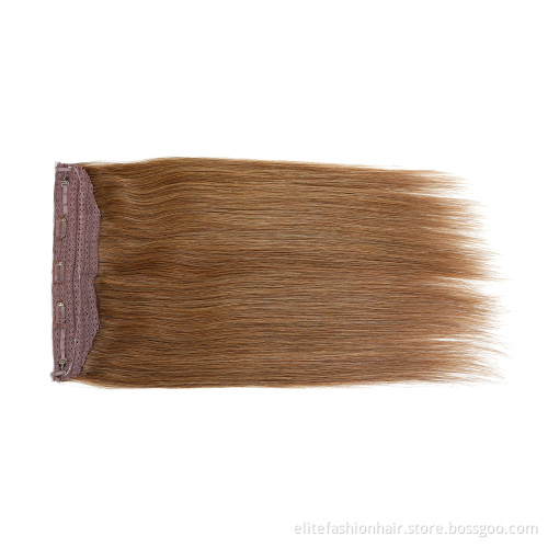 Hot sells high quality Straight HairPiece Wire hair Extension double drawn Halo Hair Extensions Real Human Hair Halo Extensions